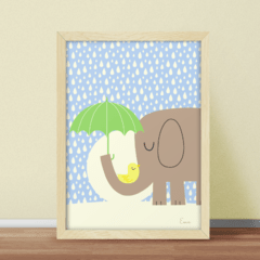 Dante El Elefante - Serie Gotas de Lluvia Verde y Celeste - comprar online