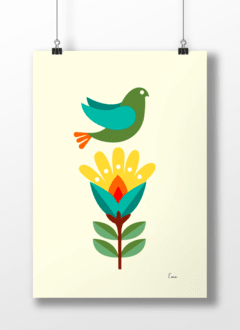 La Calandria - Serie Aves y Flores - Punto Eme Arte Impreso