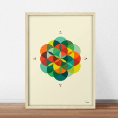 Mandala Alba - Serie Botánica Geométrica - Punto Eme Arte Impreso
