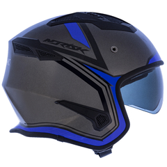 CAPACETE NORISK DARTH CINZA FOSCO / AZUL - comprar online