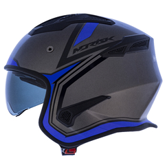 CAPACETE NORISK DARTH CINZA FOSCO / AZUL - loja online