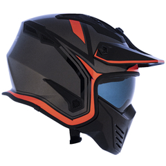 CAPACETE NORISK DARTH CINZA FOSCO / LARANJA - loja online