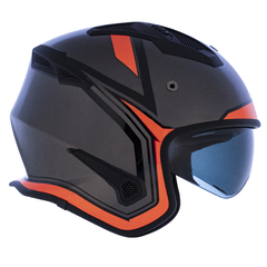 CAPACETE NORISK DARTH CINZA FOSCO / LARANJA