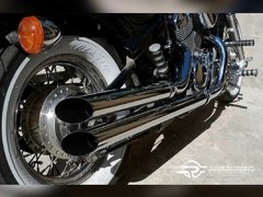 ESCAPAMENTO HONDA SHADOW 600 2,5'' - CORTE LATERAL - Rota 13 Custom