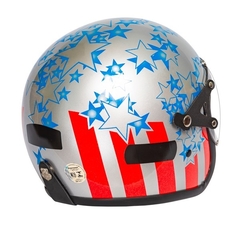 CAPACETE KRAFT OLD SCHOOL CUSTOM AMERICA PRATA - comprar online