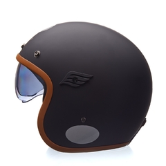 CAPACETE LUCCA GALAXY MATT BLACK CARAMEL - Rota 13 Custom