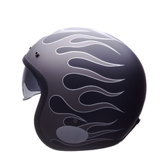 CAPACETE LUCCA CUSTOM SUBLIME ON FIRE GREY