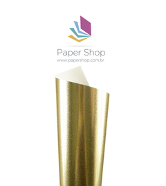 Papel Laminado Textura Carnival Gold 255g A4 5 folhas