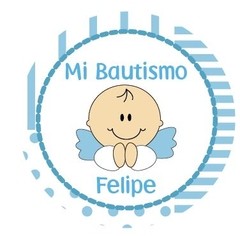 Stickers Angelito Bautismo (STK0225)