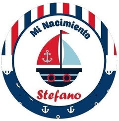 Stickers Nacimiento nene / Nautico (STK0387)