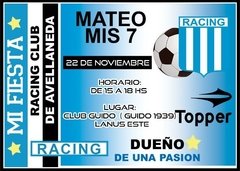 Tarjeta Racing (TRJSF0032)