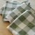 Set x6 servilletas cuadrillé verde seco y crudo