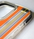 Funda Rayada Naranja con refuerzo Antishock para iPhone 14 Pro Max.