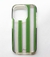 Funda Rayada Verde con refuerzo Antishock para iPhone 13 Pro.