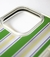 Funda Rayada Verde con refuerzo Antishock para iPhone 13 Pro.