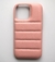 funda case iphone puffer rosa