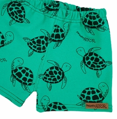 Short rústico TORTUGAS esmeralda full print - comprar online