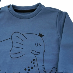 Buzo frisa ELEFANTE azul stone - comprar online