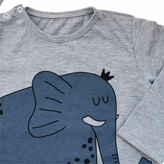 Remera ELEFANTE gris melange (solo 6 y 8años) - comprar online