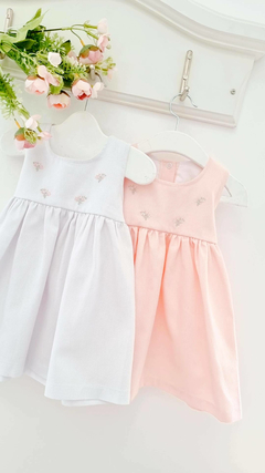 Vestido de Pique Blanco - Regalos para Bebés | Tienda Online | Ajuares New Baby