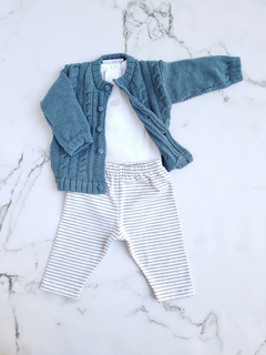 Ajuar Conjunto Bebe Rayado y Aero - comprar online