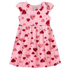 Vestido Infantil Alakazoo Coração Rosa 11211