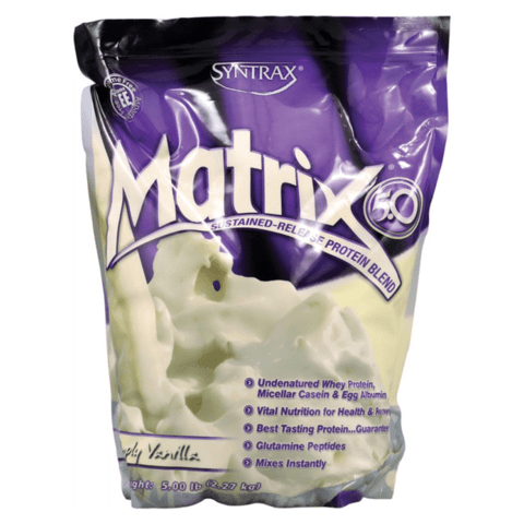 Saco com Whey Protein de 2.270kg Simply Vanilla MATRIX - SYNTRAX