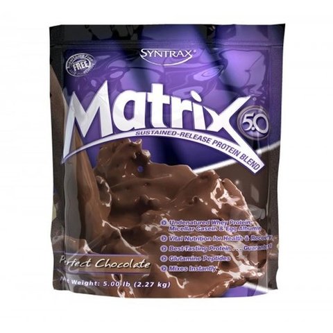 Saco com Whey Protein de 2.270kg Milk Chocolate MATRIX - SYNTRAX