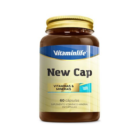 Pote com NEW CAP VITAMINAS E MINERAIS 60(CAPS) - VITAMINLIFE