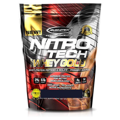 Refil de NITRO TECH 100% WHEY GOLD 454G - MUSCLTECH