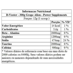 PRÉ TREINO D-VASTER (300G) - POWER SUPPLEMENTS