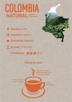 Microlote Café de Especialidad - Colombia Natural Finca El Corozal - comprar online