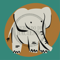 Diseño Elefante Dumbo para bordar con punch needle - Mercado de Haciendo