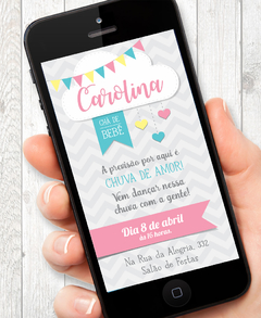 Convite Virtual - Chuva de Amor - comprar online