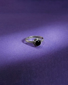 A 869 - Anillo de Plata 925 - Centro Ónix negro