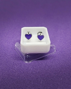 AR 360 - Aros abridores de acero - Corazón esmaltado violeta (5 mm) - comprar online