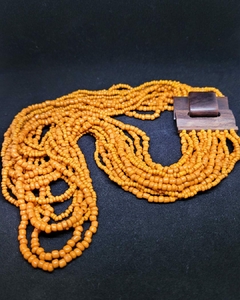 ME 836 - Collar - Importado de México - Mostacillas con broche encastre de madera - comprar online