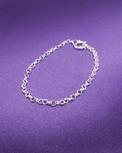 P 651 - Pulsera de Plata 925 - Cadena Roló con cierre Marinero