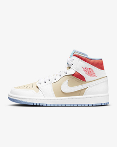 Women's Air Jordan 1 Mid “Sesame” Perforated Leathers