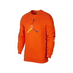 JORDAN DNA HBR FLEECE "ORANGE" CREW - MEN'S