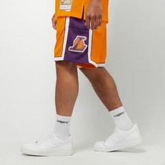 Los Angeles Lakers Mitchell & Ness 'Gold' Hardwood Classics Primary Logo NBA Swingman Shorts