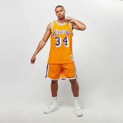 Los Angeles Lakers Mitchell & Ness 'Gold' Hardwood Classics Primary Logo NBA Swingman Shorts en internet