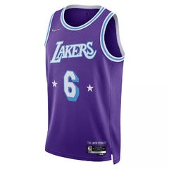 LOS ANGELES LAKERS NIKE LEBRON JAMES PURPLE CITY EDITION JERSEY - comprar online