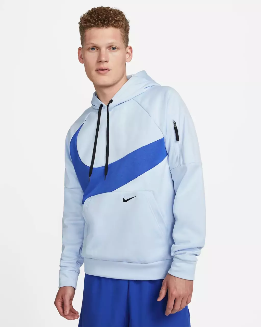Nike therma hoodie blue hot sale