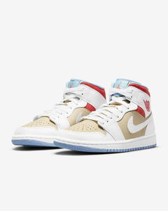 Women's Air Jordan 1 Mid “Sesame” Perforated Leathers - comprar online