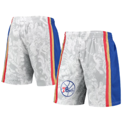 Philadelphia 76ers Mitchell & Ness 'White' Hardwood Classics Lunar New Year Swingman Shorts