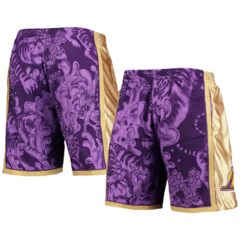Los Angeles Lakers Mitchell & Ness 'Purple' Hardwood Classics Lunar New Year Swingman Shorts