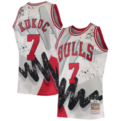 Chicago Bulls Toni Kukoc Mitchell & Ness White Hardwood Classics 1995/96 Hyper Hoops Swingman Jersey