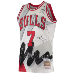 Chicago Bulls Toni Kukoc Mitchell & Ness White Hardwood Classics 1995/96 Hyper Hoops Swingman Jersey - comprar online