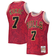 Set Chicago Bulls Mitchell & Ness Red Hardwood Classics Lunar New Year Swingman Jersey + Shorts